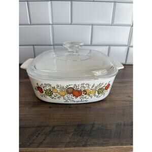 Vintage Corning Ware Spice Of Life “La Marjolaine” A-2-B, 2 Quart Casserole Dish